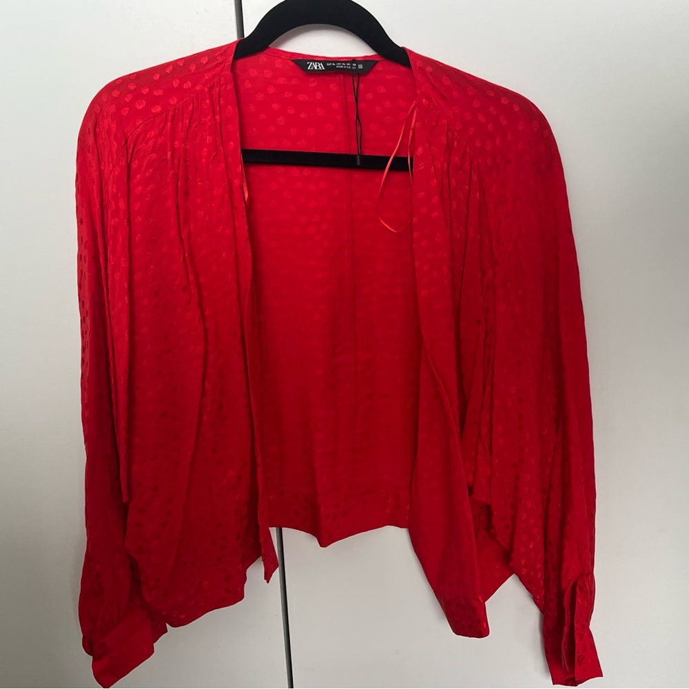UNWORN ZARA RED BLOUSE